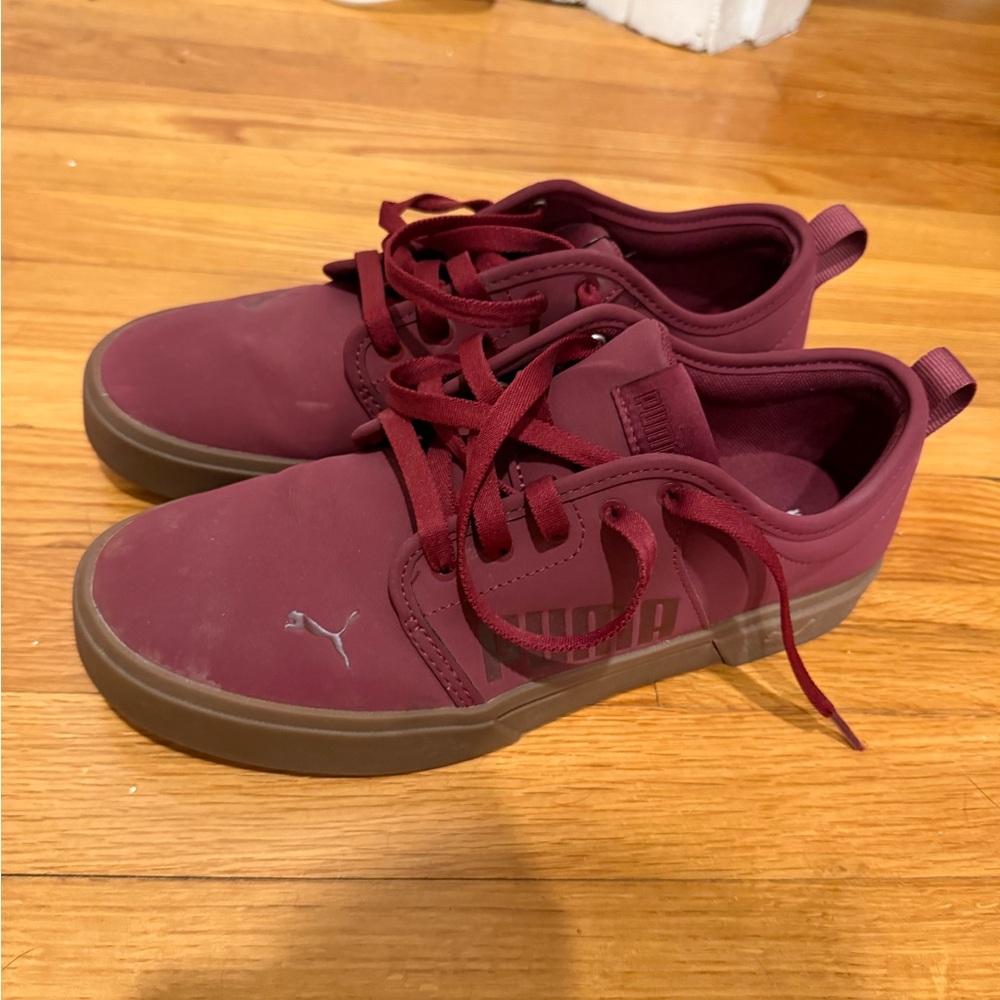 Puma Maroon Sneakers with Gum Soles